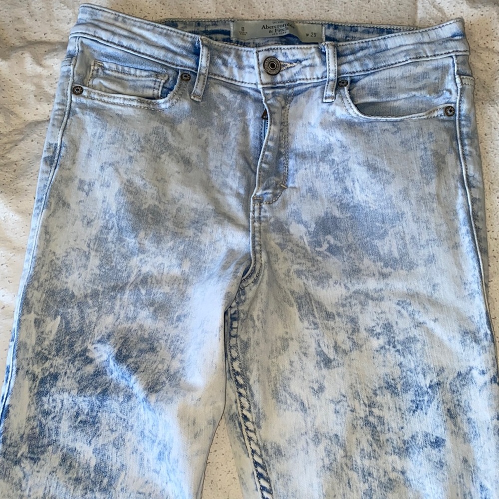 Washed faded denim
